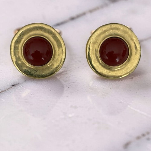 Orena Paris vintage 80’s clip-on earrings with coral resin