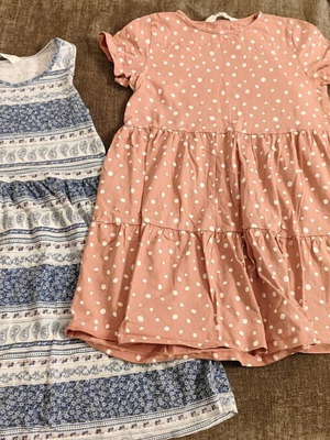 H&M polka dot and checkered dresses used, size 8-10