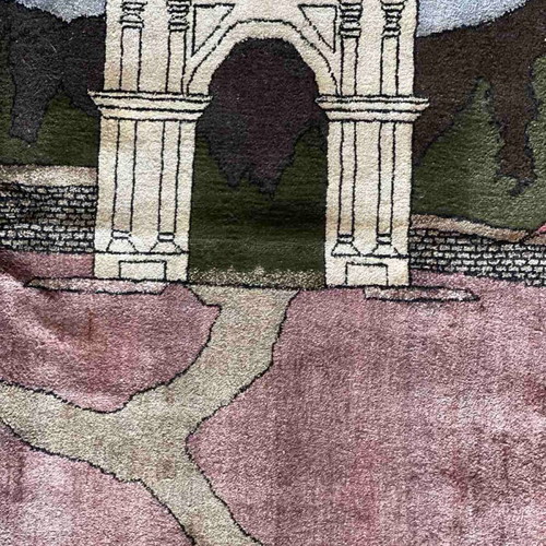Afgan Silk Handmade Silk Rug new, unique technique