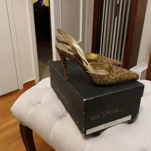 Via Spiga leopard print pumps like new, size 36.5, leather