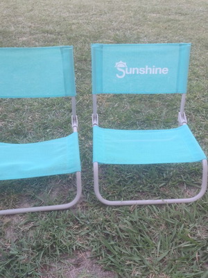 Naterra chair set like new, steel frame with polyester mesh fabric