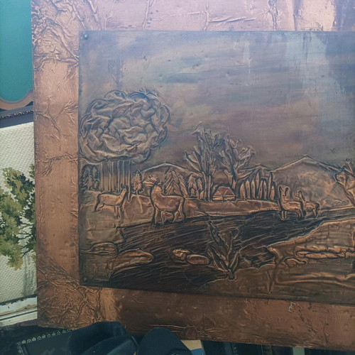 Chalcography painting used with depicted subject