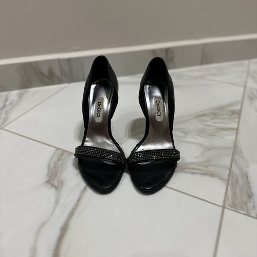 Dodici high heels size 38 with rhinestones like new, black