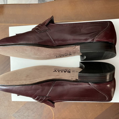 Bally shoes new, burgundy size 41.5 made in Switzerland