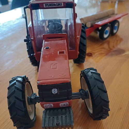 Fiat Winner F130 tractor collectible die-cast model used with trailer