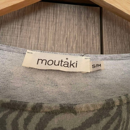 Moutaki midi dress animal print used, with belt, size S/M