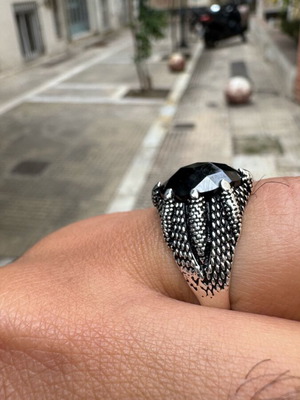 Men Silver Ring 21 almost new