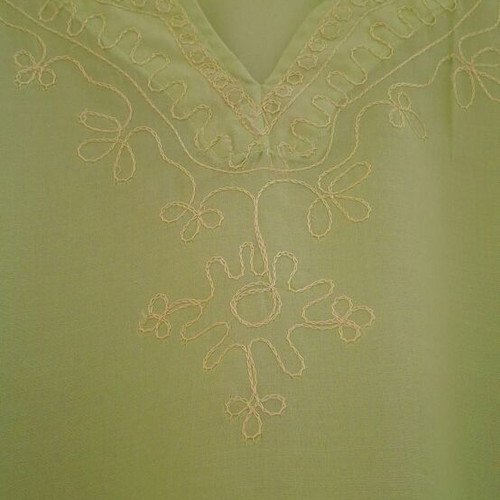Transparent green kaftan, one size, airy beachwear