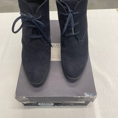 Soldini Donna ankle boots dark blue used, suede, size 38