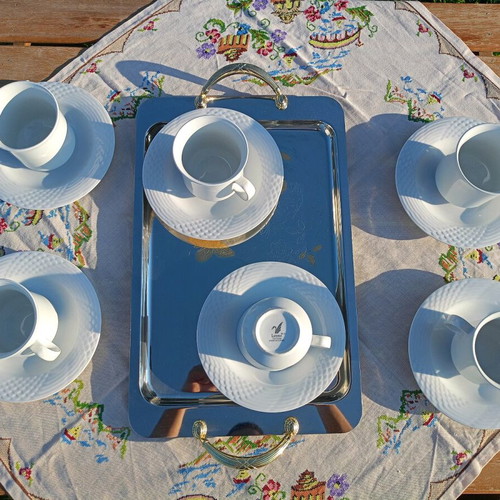 Lynns Fine China coffee cups and saucers new, set of 18 pieces