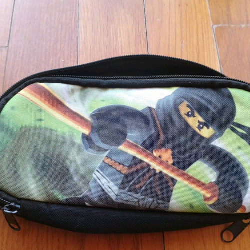 Lego Ninjago School Trolley Bag and Pencil Case Set used