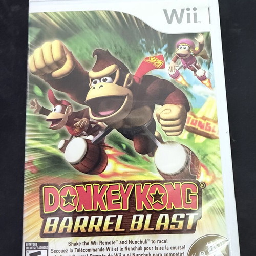 Donkey Kong Barrel Blast Nintendo Wii game used with Nunchuk NTSC USA