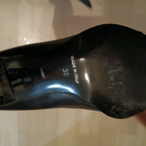 Italian leather pointed pumps used, black, size 38