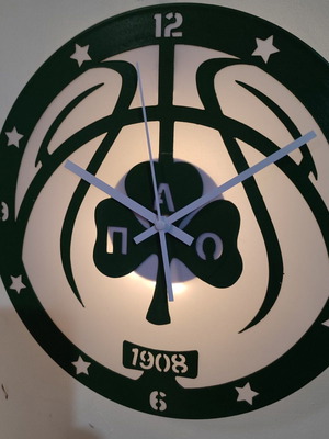 Panathinaikos Basketball Wall Clock 12" Made From Recycled Vinyl Record New