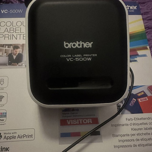 Brother VC-500W Thermal Printer like new with 3 ribbons and cleaning tape