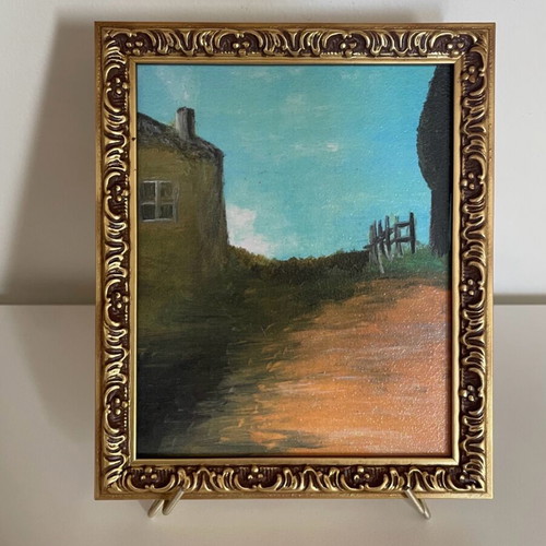 Picture frame new with landscape 15x18 cm