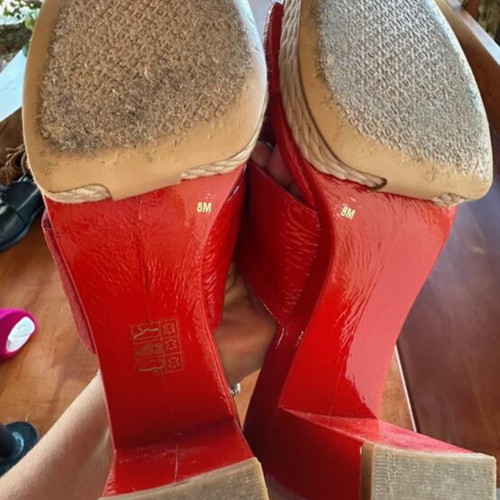 Tory Burch slippers like new, red, size 38.5