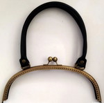Metal frames for knitted bags set of 2 with genuine leather handles, new