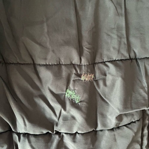 Bershka khaki parka jacket with detachable fur hood, size M, like new