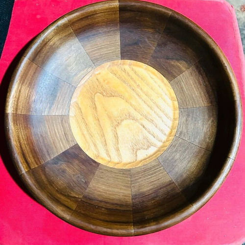 Wooden bowl plate new, handmade, solid wood
