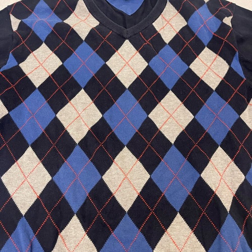 Tommy Hilfiger argyle sweater used, xl, harlequin style