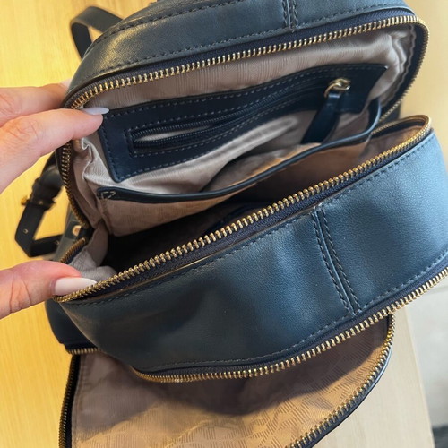 Michael Kors blue leather backpack like new