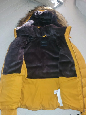 Zara down jacket yellow, new with tag, mid-length