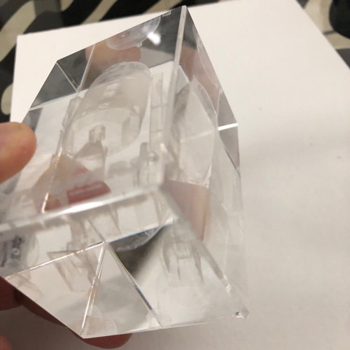 Star Wars 3-D Clear R2-D2 Paperweight new in collectible case Lucasfilm