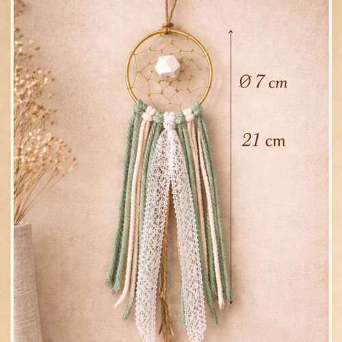 Candle with handmade Boho Dream dreamcatcher made to order