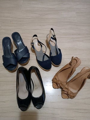 Shoes used size 38, pack of 4 pairs with platforms