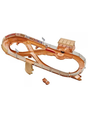 Cars 3 Thunder Hollow Criss-Cross Track Set μεταχειρισμένο με 6 αυτοκινητάκια