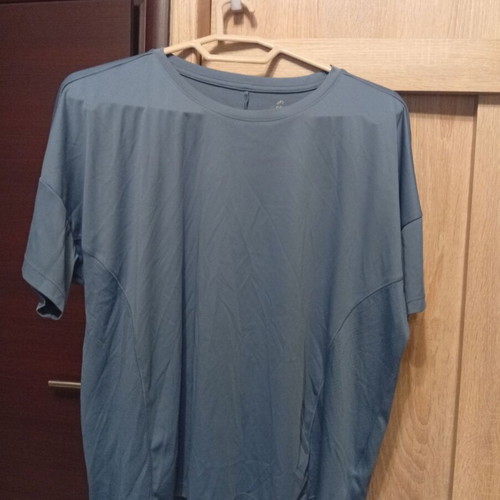 Women's athletic short-sleeve lycra shirt air force blue, like new
