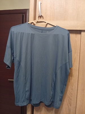 Women's athletic short-sleeve lycra shirt air force blue, like new