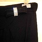  Μπλούζα στράπλες μαύρη με στρας και κουφόπιετα, Small/Medium