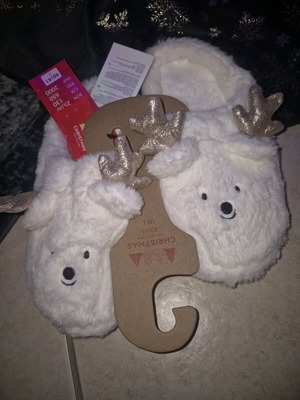 Christmas Slippers with Reindeer Size 40 New with Tags