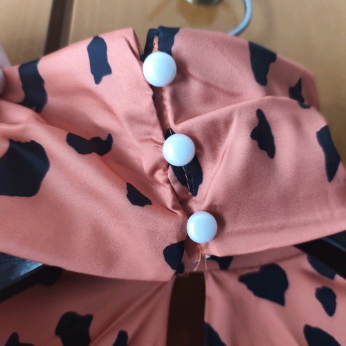 Satin top N.Large new, black and orange