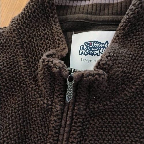 Weird Fish jacket XL used, brown, chain mail style