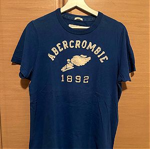 Abercrombie μπλε κοντομάνικο μπλουζάκι medium