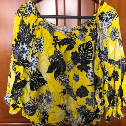 Lui e Lei women's floral shirt with wide sleeves size M