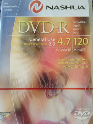 NASHUA DVD-R 4.7Gb new, sealed in case