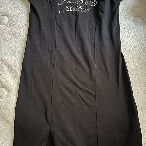 T shirt dress short black, size 38, worn once