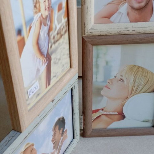 Multi-frame photo frame for 4 photos 10x15 cm, vintage style