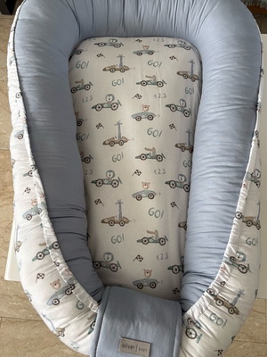 Oliver Baby Double-Sided Baby Nest Blue Jersey Cotton New