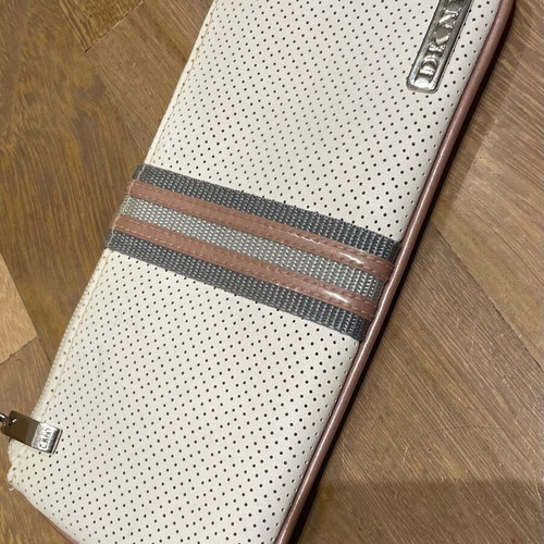 DKNY leather wallet bag like new, white handheld