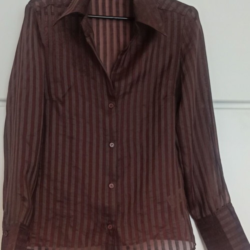 Zara women's brown striped shirt like new, size S