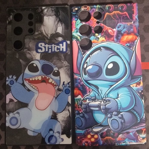 Samsung S22 Ultra phone cases pack of 4 with Stitch design, one used red TPU