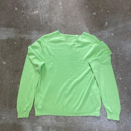 Ralph Lauren V-neck sweater L light green purple pony