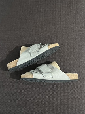 Birkenstock Kyoto Strap σανδάλια δερμάτινα ανδρικά μέγεθος 43 σαν καινούργιο γκρι ανοιχτό