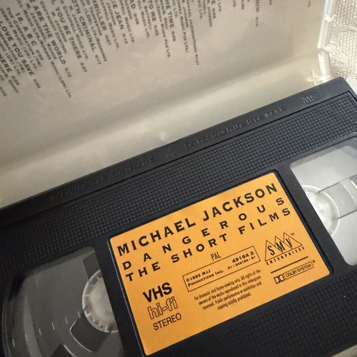 Michael Jackson Dangerous short films VHS like new, pop