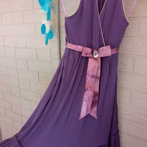 Purple y2k midi women's summer dress off-shoulder like new